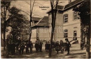 1928 Tatabánya, Iskola, gyerekek csoportja. Újtelepi dohánytőzsde kiadása (EK)