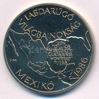1985. 100Ft alpakka "Labdarúgó Világbajnokság 1986. - Mexikó térkép" T:BU