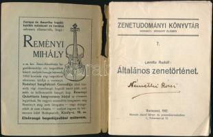 Lavotta Rudolf: Általános zenetörténet. Bp., 1912. Németh József, kiadói papírkötésben