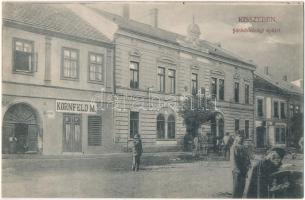 1911 Kisszeben, Sabinov; Járásbíróság, Kornfeld M. üzlete. Stehr Gusztáv kiadása / district court, shop