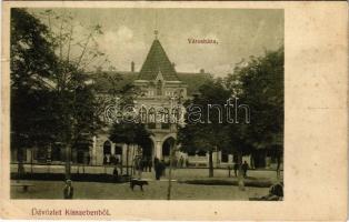 Kisszeben, Sabinov; Városháza. Stehr Gusztáv kiadása / town hall (kis szakadás / small tear)