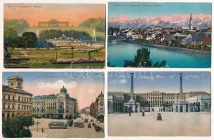 6 db RÉGI osztrák város képeslap vegyes minőségben / 6 pre-1945 Austrian town-view postcards in mixed quality