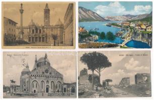 12 db RÉGI olasz város képeslap vegyes minőségben / 12 pre-1945 Italian town-view postcards in mixed quality