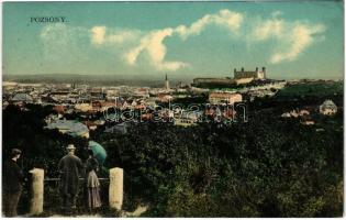 1910 Pozsony, Pressburg, Bratislava; látkép, vár. L&P 3498. / general view, castle (EK)