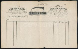 1862 Unger Antal vaskereskedés fejléces számlája