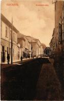 1911 Eperjes, Presov; Konstantin utca, Kaszás Flórián üzlete. Divald Károly Fia kiadása / street view, shop (r)