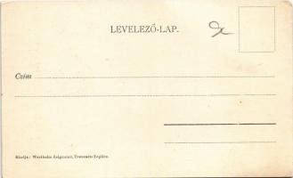 Trencsénteplic, Trencianske Teplice; Gyógyterem, belső. Wertheim Zsigmond kiadása / Cursalon / spa, ...