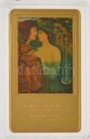 2014. "A magyar festészet remekművei / Gulácsy Lajos 1882-1932. - Varázslat 1906-1907." aranyozott, multicolor Cu emlékérem (35x60mm) T:PP