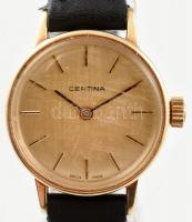 Certina 14K arany (Au) női karóra, kézi felhúzós szerkezettel, működik, jelzett., eredeti koronával d: 20 mm