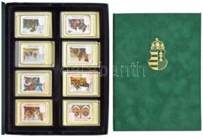 DN "A Himnusz emlékérmeken 1-8. versszak" ezüstözött, festett rézötvözet emlékérmek (8xklf...