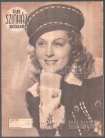 cca 1940 Rökk Marika (1913-2004) színésznőt ábrázoló 5 db fotó és fotólap, az egyiken a színésznő au...