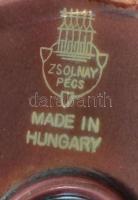 Zsolnay: A tenyeréből ivó fiú. Eozin mázas porcelánfajansz, 1920 körül, hibátlan, m: 14 cm