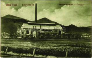 1940 Nagybánya, Baia Mare; Fabrica de sticla / Üveggyár. Kovács kiadása / glassworks, glass factory + 1940 Nagybánya visszatért So. Stpl. (EK)