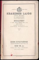 1935 Kraszner Lajos szövet, bélésáru és szabókellékek nagyáruháza Bp., 1935-36. évi őszi és téli div...