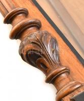 Falióra, Felesütős, ingajáratos, réz súlyokkal, hibátlan számlappal, sérült fa tokkal 120 cm