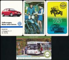 1975-2011 10 db autó és jármű reklámos kártyanaptár
