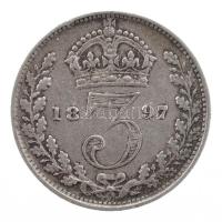 Nagy-Britannia 1897. 3p Ag Viktória T:2,2- Great Britain 1897. 3 Pence Ag Victoria C:XF,VF Krause KM#777