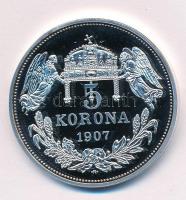 DN "A Magyarok Krónikája - "Magyarország, édes hazám / 1907. 5K" ezüstözött multicolo...