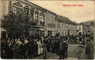 1911 Felsővisó, Viseu de Sus; Fő tér, Engelmann üzlete. Berger Miksa kiadása / main square, shops (Rb)