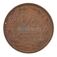 Hollandia 1906. 1/2c Br T:3 Netherlands 1906. 1/2 Cent Br C:F Krause KM#133