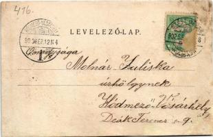 1902 Korond, Corund; Üdvözlet Korond-gyógyfürdőről! A Magyar Gleichenberg. Gáspár Gyula kiadása / sp...