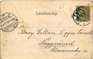 1903 Budapest I. Bomba tér (ma Batthyány tér), Budai vásárcsarnok, Wirth Antal üzlete, vendéglő, pia...