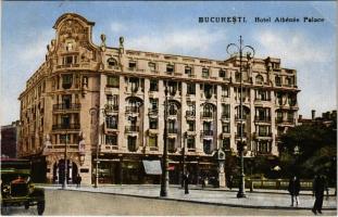 1927 Bucharest, Bukarest, Bucuresti, Bucuresci; Hotel Athéné Palace, automobile (EK)