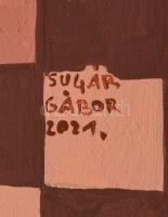 Sugár Gábor (1976-): Madár. Akril, foamix, vászon, jelzett, hátoldalán autográf felirattal és a művé...