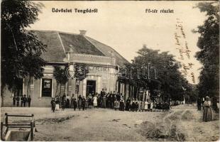 1915 Tengőd (Somogy), Fő tér, Bor, sör és pálinka üzlet. Breuer Pepi kiadása