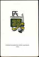 Fery Antal 35 ex libris. Kisgrafika Barátok köre kiadvány, 1980. Línómetszetek 15x21 cm
