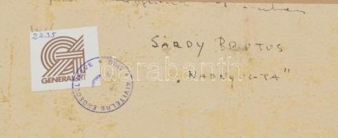 Sárdy Brutus (1892-1970): Napnyugta. Olaj, vászon, kartonon. Jelzett. Hátoldalán Generalart címkével...