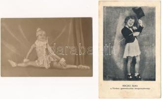 Herczeg Julika a Fővárosi gyermekszínház táncprimadonnája - 1 db fotó és 1 képeslap