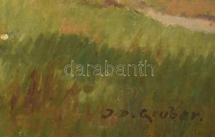 Gruber jelzéssel: Sárosszentimre környéki táj (Felvidék). Olaj, vászon. Dekoratív, kissé sérült
fak...