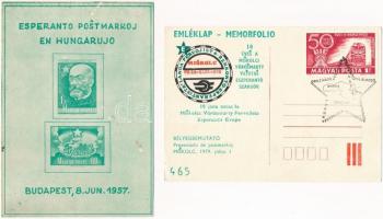 4 db modern eszperantó motívum képeslap / 4 modern Esperanto motive postcards