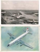 4 db MODERN motívum képeslap: repülők / 4 modern motive postcards: airplanes