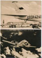 4 db MODERN motívum képeslap: repülők / 4 modern motive postcards: airplanes