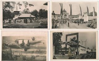 Budapest, Nemzetközi Vásárok - 4 db régi képeslap