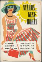 1960 Villamosplakát: Nyárra ... készruhát, gr: Lengyel, 23,5×16,5 cm