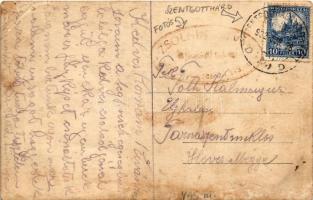 1932 Bicske, vasútállomás, munkások ásóval tehervagon előtt. Zsolnin István photo + "SZENTGOTTH...