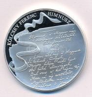 Fritz Mihály (1947-) 2013. "A Magyar Himnusz 190 éves / Kölcsey Ferenc" ezüstözött fém eml...