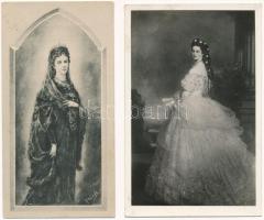 Erzsébet királyné (Sissi) régi képeslapokon / Empress Elisabeth of Austria - 4 pre-1945 postcards