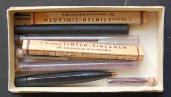 cca 1920 régi töltőceruza + színes hegyek töltőceruzákhoz / propelling pencil with toes