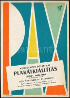 1959 Nemzetközi Politikai Kiállítás Ernst Múzeum villamosplakát, gr.: Sárdi K., 23,5×16,5 cm