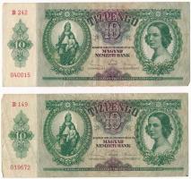 9 db RÉGI külföldi képeslap vegyes minőségben + 2 db 1936. 10P (tíz pengő) / 9 pre-1945 European tow...