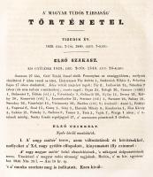 A Magyar Tudós Társaság Évkönyvei. Hetedik kötet. 1838-1840. Buda, 1842, Magyar Királyi Egyetem, 1 t...