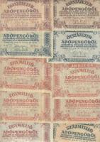 1900-as évek elejétől napjainkig 94db klf magyar bankjegy Adamovszky katalógus alapján rendezve T:II...