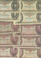 1900-as évek elejétől napjainkig 94db klf magyar bankjegy Adamovszky katalógus alapján rendezve T:II...