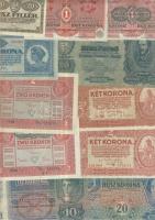 1900-as évek elejétől napjainkig 79db klf magyar bankjegy Adamovszky katalógus alapján rendezve T:II,II/III