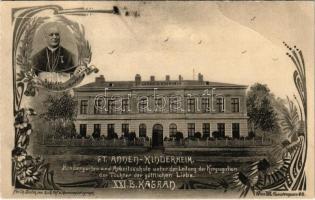 Wien, Vienna, Bécs; St. Annen-Kinderheim, Kindergarten und Arbeitsschule unter der Leitung der Kongregation der Töchter der göttlichen Liebe. Fec. Ch. Scolik sen. K.u.K. Hof- u. Kammerphotograph. Art Nouveau, floral (EB)