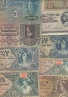 1900-as évek elejétől napjainkig 60db klf magyar bankjegy Adamovszky katalógus alapján rendezve T:II...